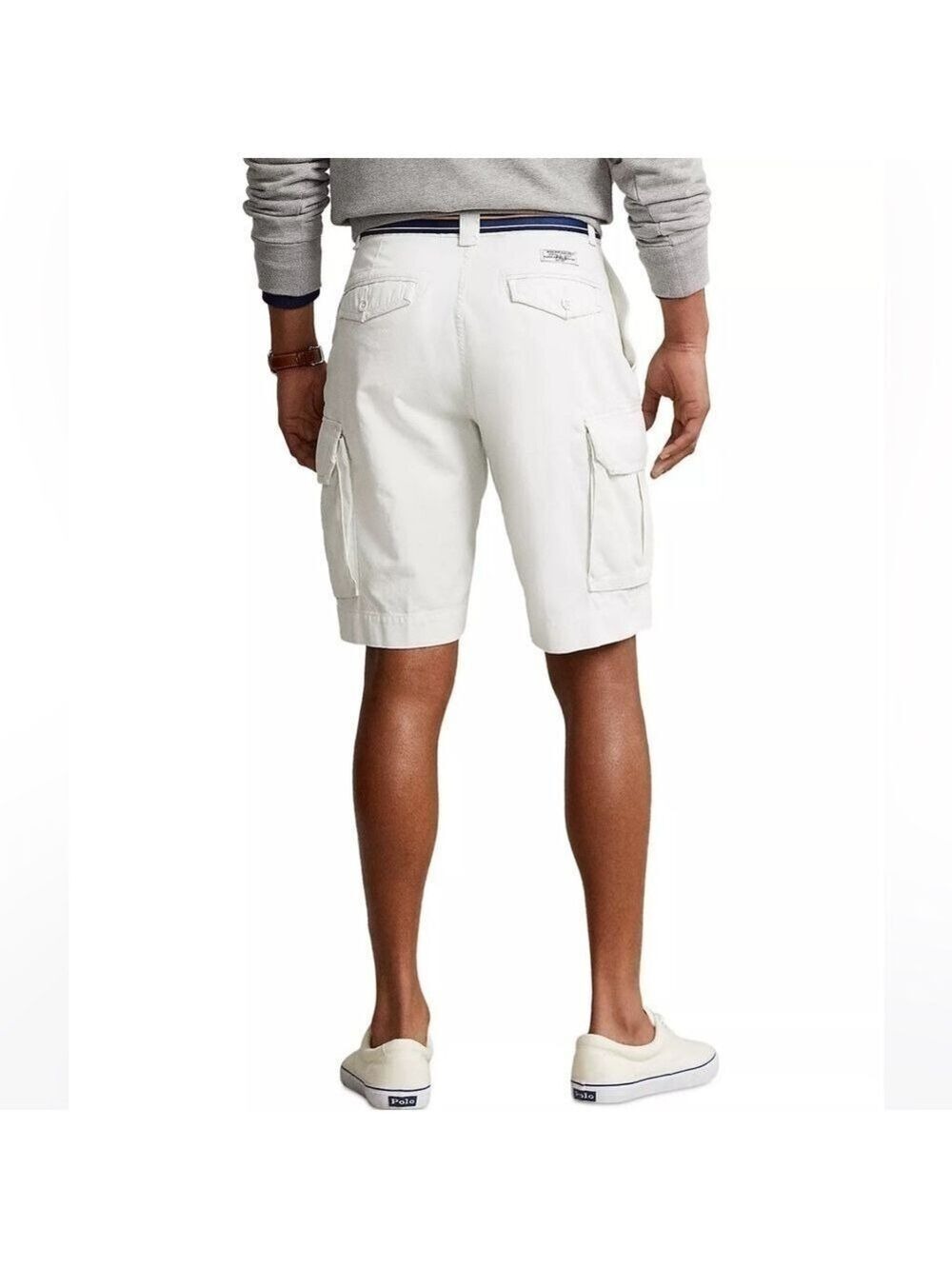 Polo Ralph Lauren Classic Cargo Shorts Khakis White/Relaxed Fit Size 31 - Picture 2 of 16